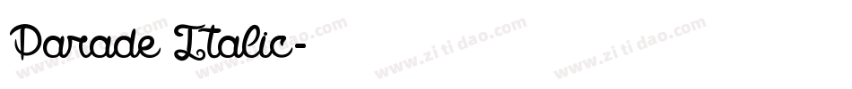 Parade Italic字体转换